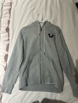 True Religion Grey Zip Up Sweatshirt
