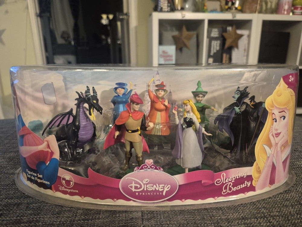 New Disney Sleeping Beauty Figurine Set Of 7 Disney Store