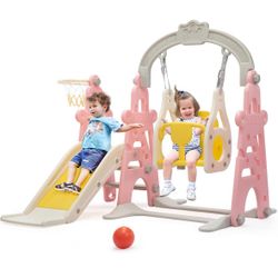 Toddlers Slide and Swing Set