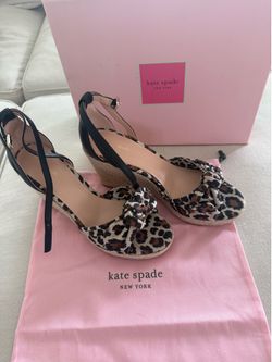 Kate Spade New York Tiana Leopard Print Wedges – Size 10 🍸🐆