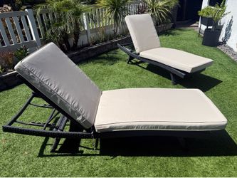 Outdoor Wicker Chaise Lounge Chairs – Set of 2 – Costco