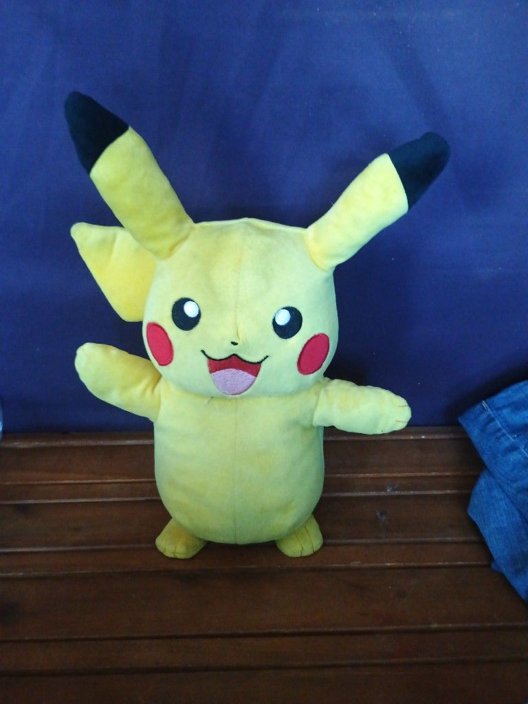 Pokemon Pikachu Electric Charge Plush, 10 inch - Soft and Snuggly - Toys for Kids