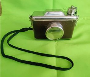 Camera-Shaped Hip Flask with Strap
