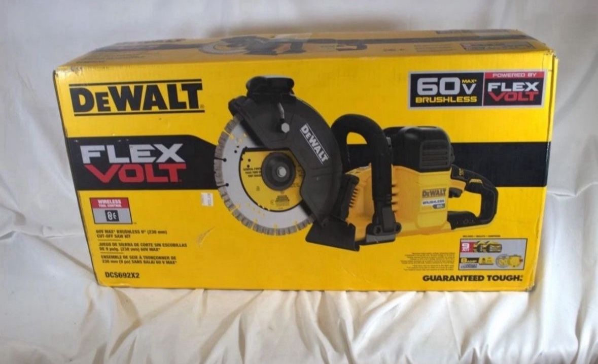 DeWalt DCS692X2 60V Max Brushless 9” Cut Off Saw Kit