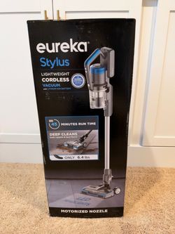 Eureka Stylus Cordless Vacuum Grey Blue Lightweight Lithium Ion Brand New