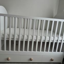 changing table & crib with dresser 