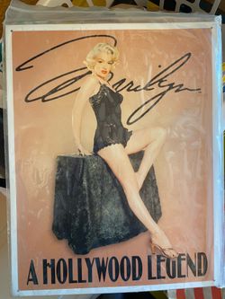 Marilyn Monroe tin metal poster