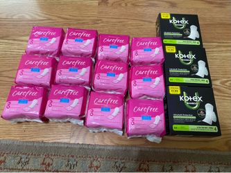 12 Carefree Liners (20ct.each) with Kotex Pads (4ct.each)
