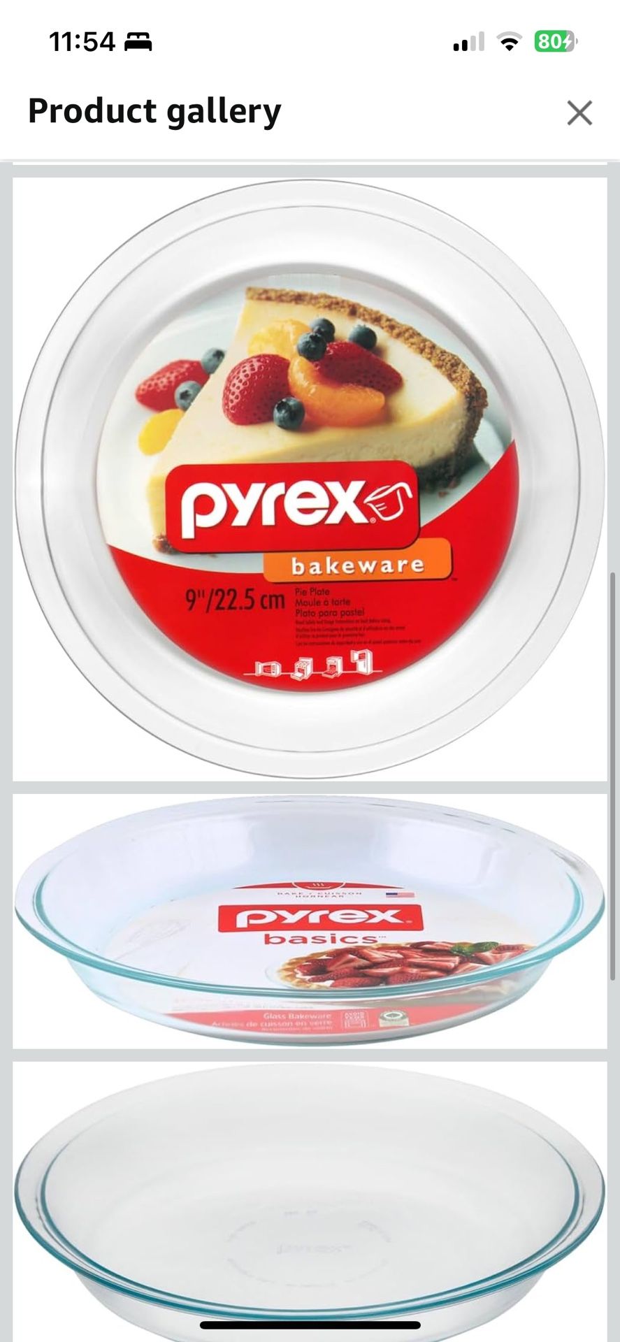 Pyrex Basics Bake It!, 9 in. x 1.2 in.