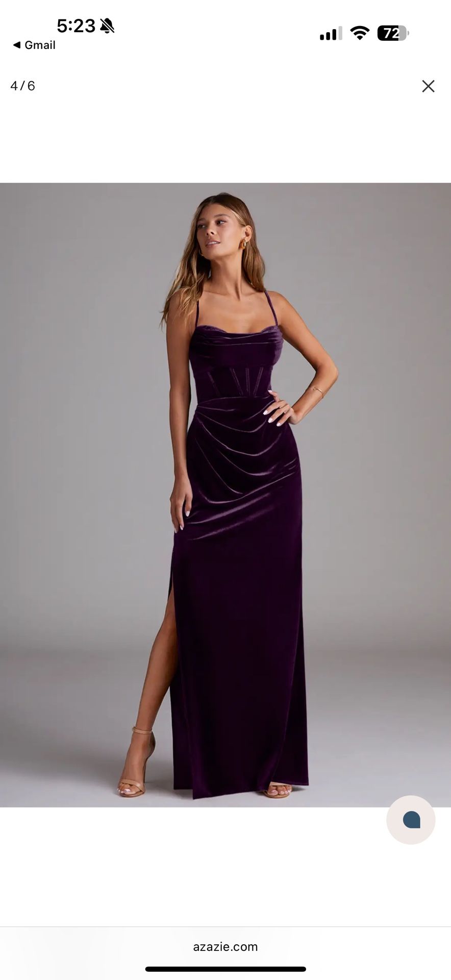 Azazie Grape Velvet Lace Bridesmaid Dress - www.desnorhaar.be
