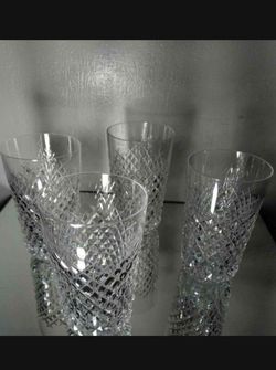 WATERFORD CRYSTAL ALANA PATTERN TUMBLER GLASSES SET OF 4