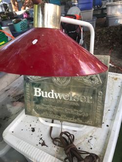 Nice vintage Budweiser bar lamp only 25Dollars