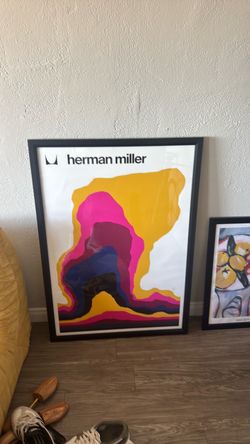 Herman miller print wall art w/ custom frame