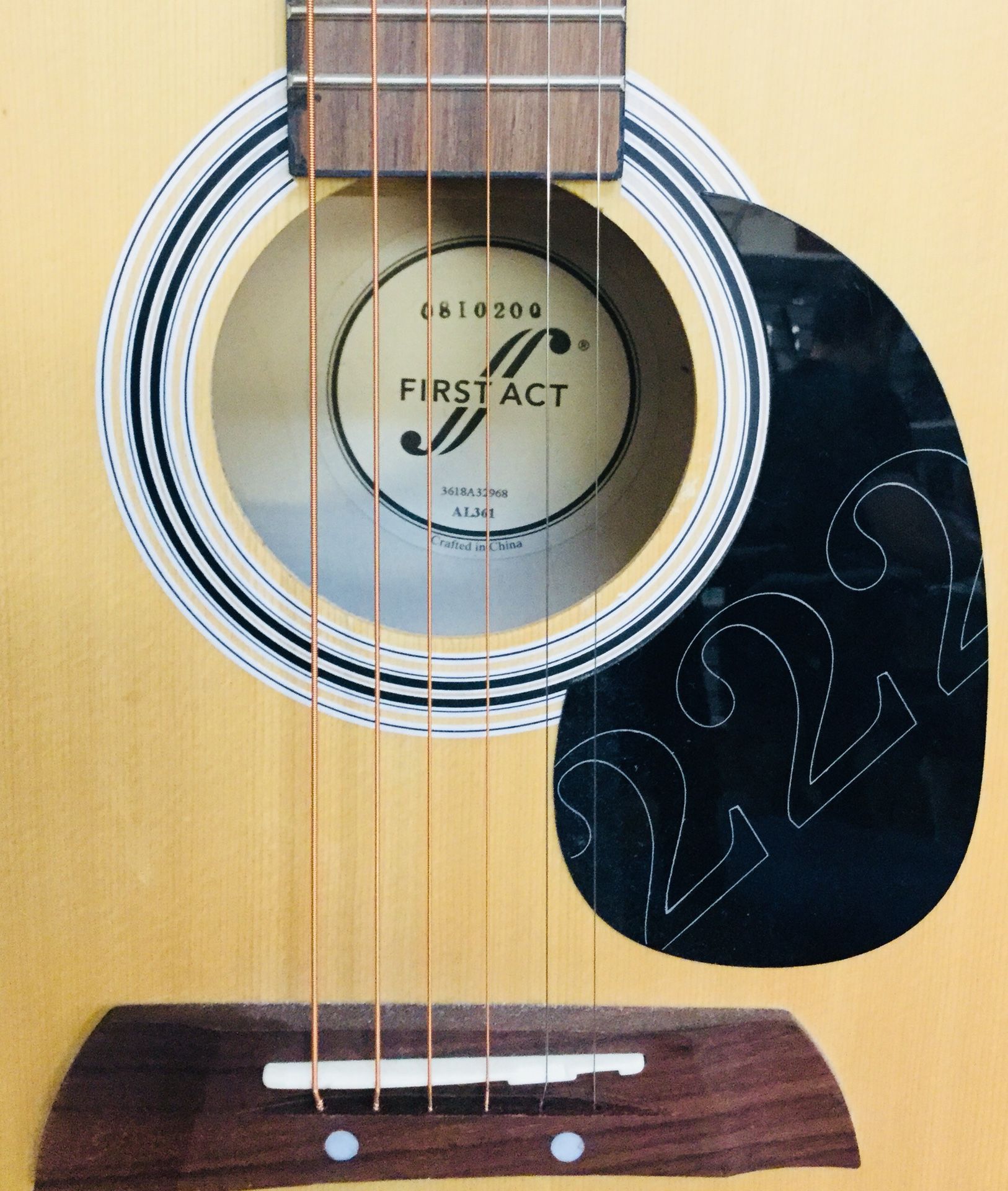 FIRST ACT 222 6 STRING ACOUSTIC GUITAR MODEL AL361 SOUNDS GREAT