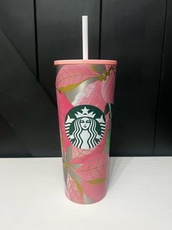 Starbucks Floral Stainless Steel Tumbler with Straw