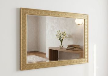 Elegant Gold Patterned Wall Mirror – 29" x 41"
