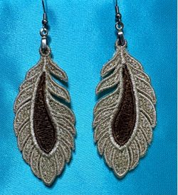 Embroidered earrings