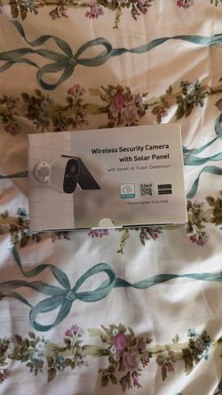 Wireless security camera with solar panel