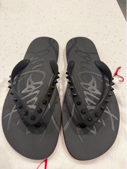 Men Christian Louboutin Flip Flops size 12