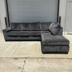 Gray L-Shaped Sectional Couch