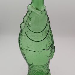 Vintage Glass Fish Bottle (Italy)