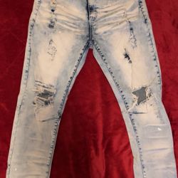 Rue21 White/Blue Pants - Men’s