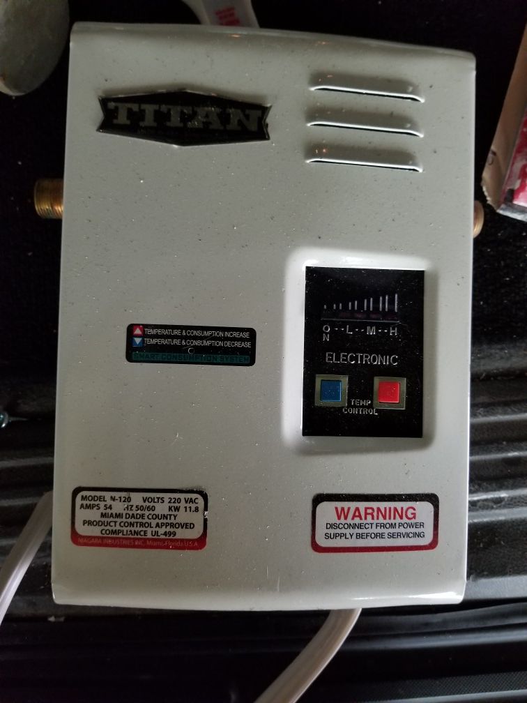 Titan water heater used