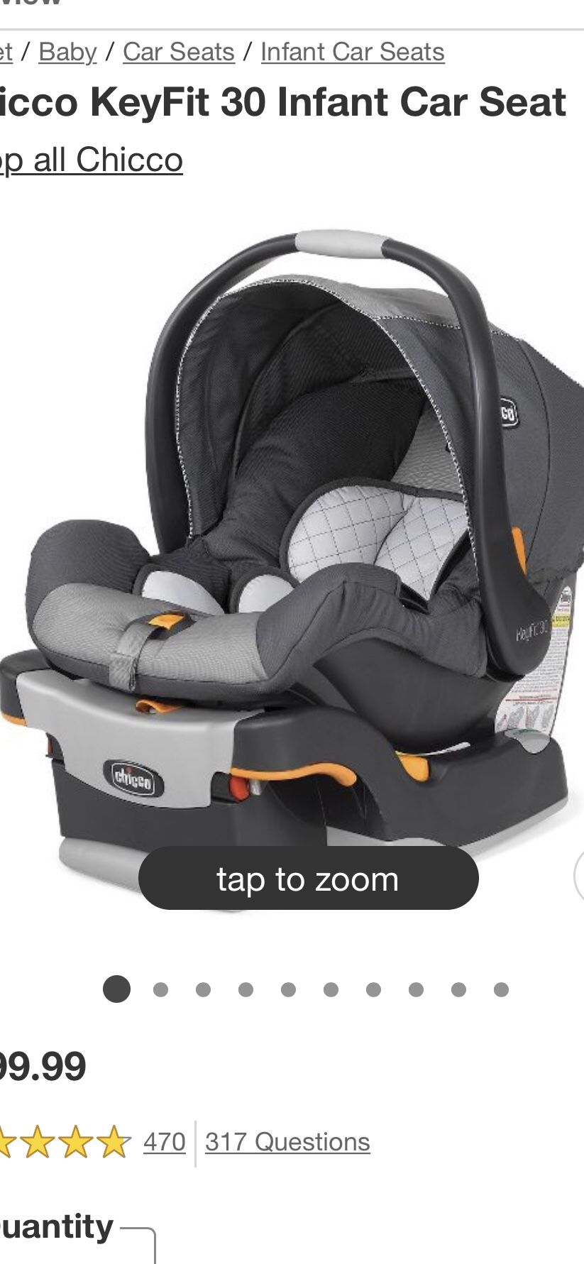 Chicco 360 key fit infant car seat and base