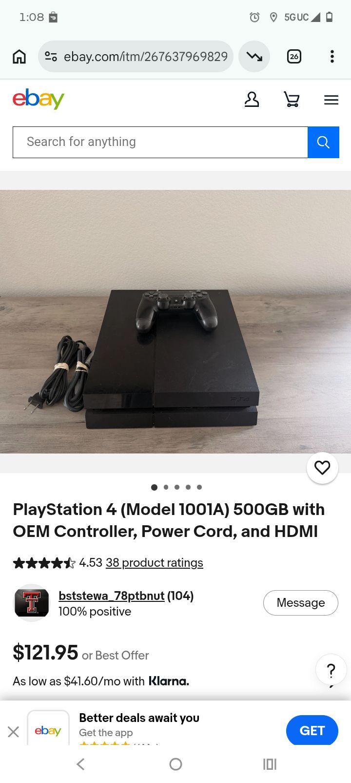 Ps4 with one controller