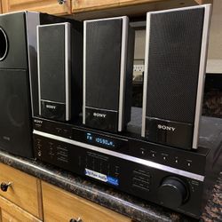 Sony Am/Fm Power Amp Receiver & speakers 