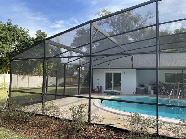 average cost to rescreen pool enclosure
