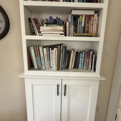 Tall Wooden Bookcase With Storage