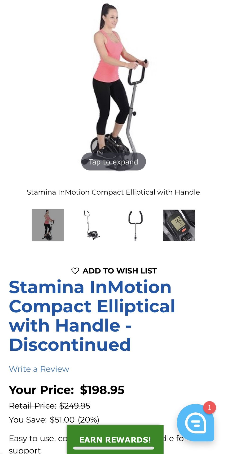 Stamina Inmotion Elliptical Machine
