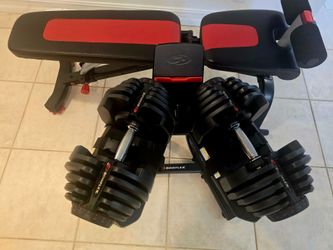 Bowflex 1090 SelectTech Dumbbells with Stand & Bench