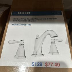 MOEN Caldwell 8 in. Widespread Double Handle High-Arc Bathroom Faucet in Chrome 