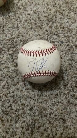 Dodgers inscribe signed baseball by Kenley Jansen