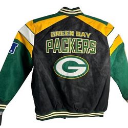 GREEN BAY PACKERS SUADE JACKET- Officially Licensed 