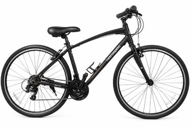 18" RETROSPEC BARRON 7 SPEED MATTE BLACK 7 SPEED COMFORT FITNESS HYBRID BIKE