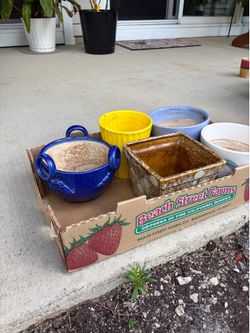 Free Stuff - ceramic pots, heating lamp, books