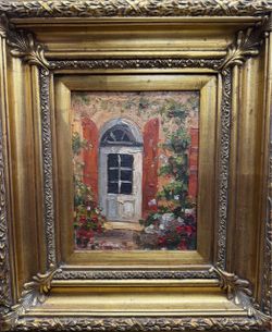 Signed Monet hand painted on canvas picasso matisse era Antique