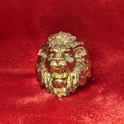 10k Gold Lion Head Ring