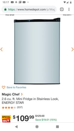 Magic chef mini fridge in new sealed box
