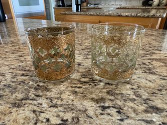 Vintage culver Valencia cocktail glasses