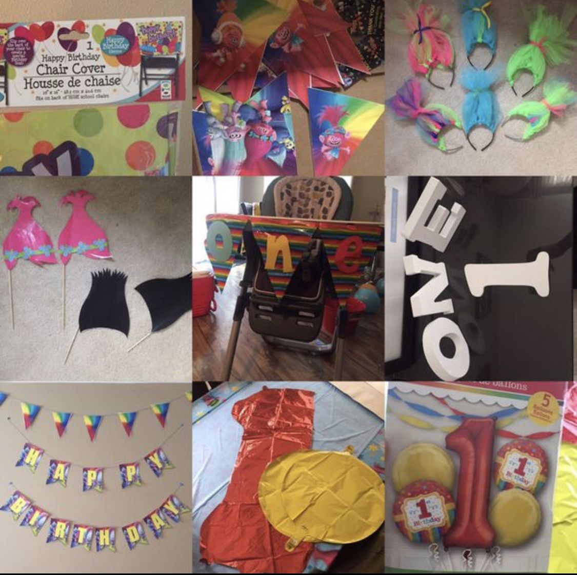 Trolls theme party decoration