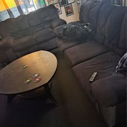 Black Couch and Love Seat
