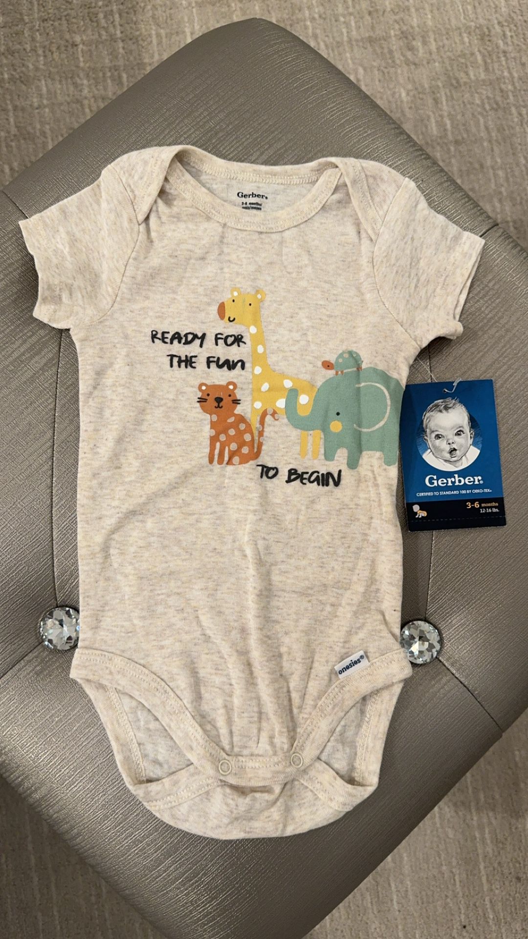 Brand New With Tags Gerber Baby Cute Organic Cotton Onesie