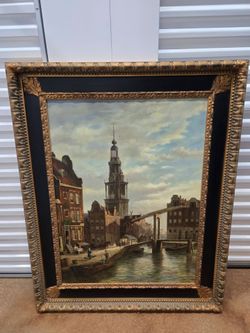 Framed art print. Canvas size: 40 x 30 inches. Framed size: 41 x 51.5 inches. Signed by the artist.