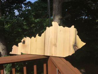 KY state sign cut outs. Real barn lumber