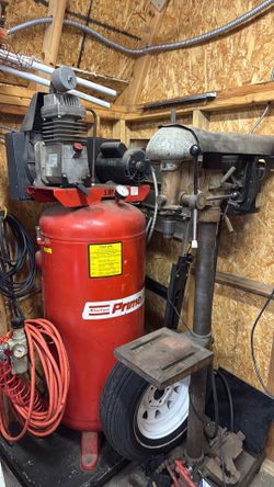 Air compressor and drill press