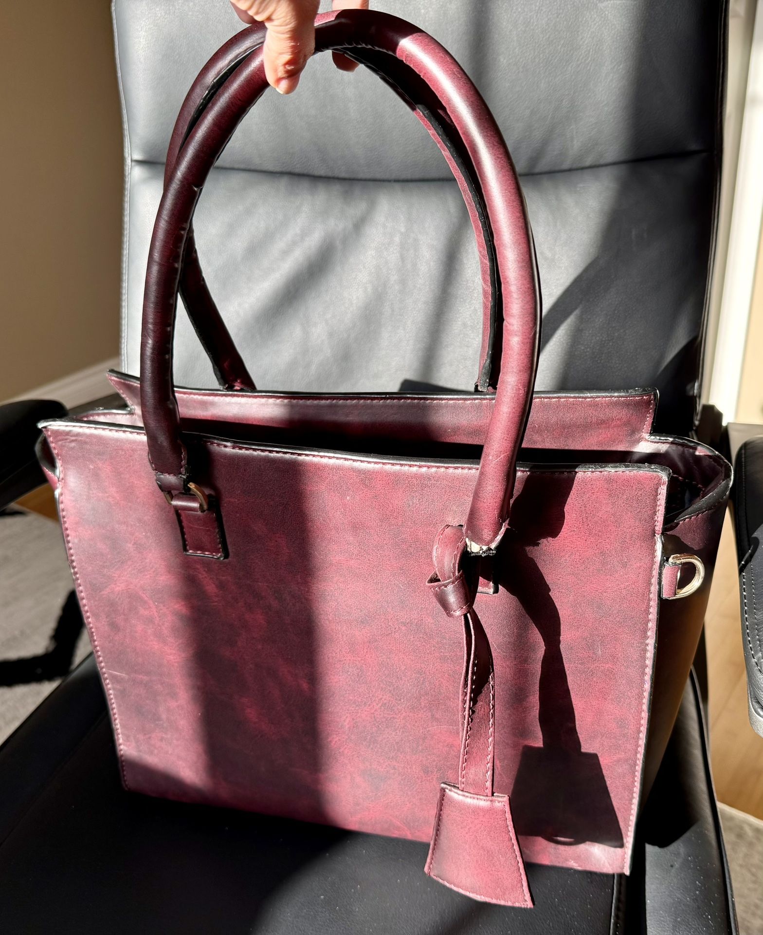Leather Work Tote